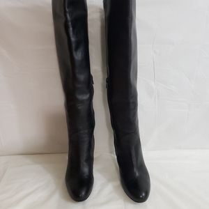 Stuart Weitzman Boot Size 7.5 M black leather made